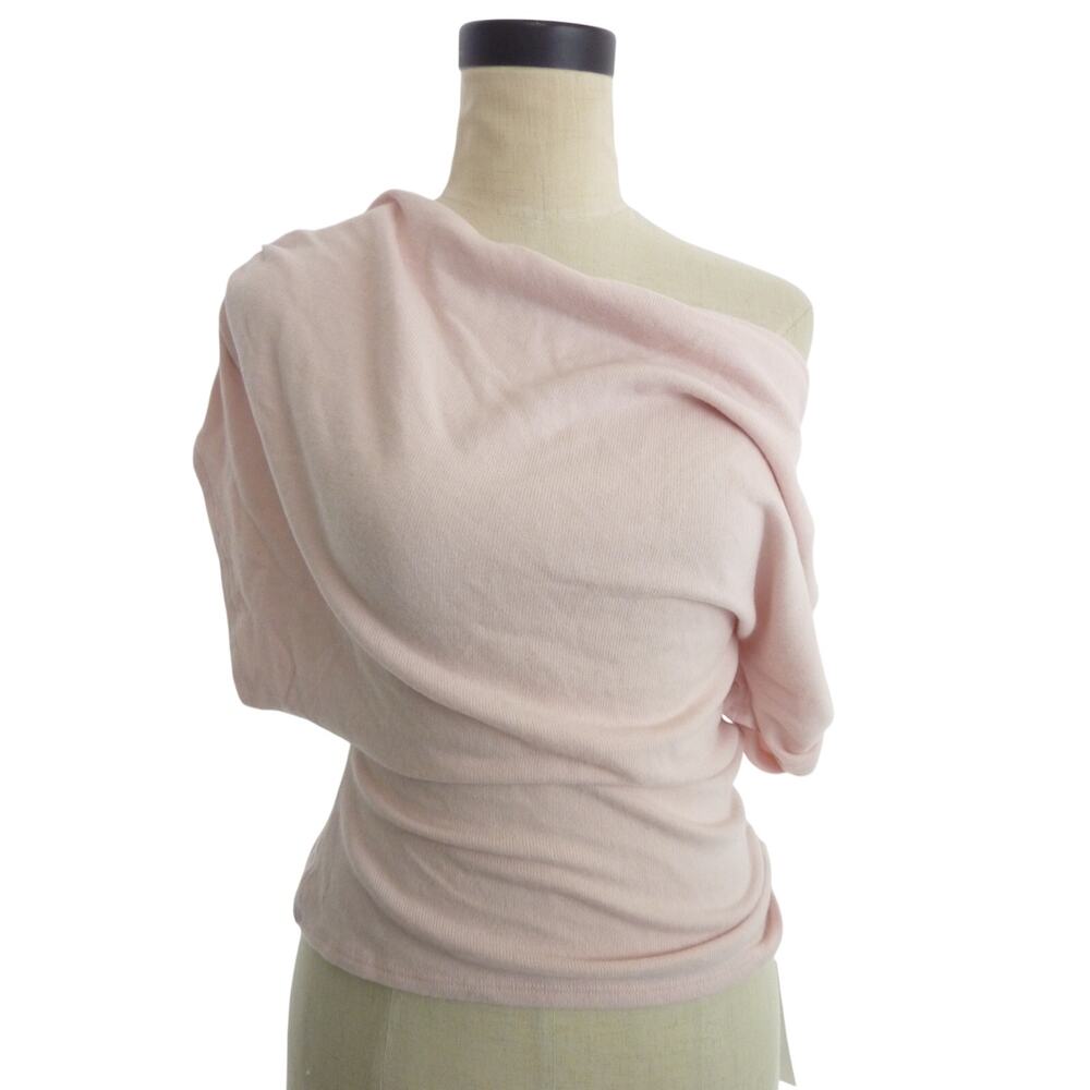 Reformation Womens Top Small NWT Iris Knit Top Pink Short Sleeve Cherry Blossom